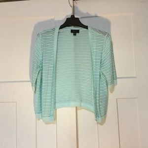 Light Blue Sheer Stripe Cardigan